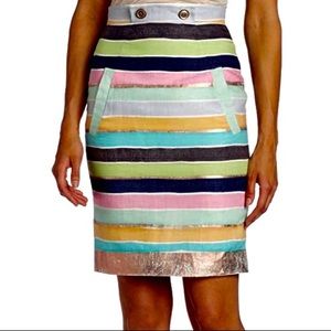 *NWT* Tracy Reese Striped Linen Skirt